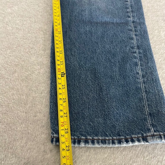 Madewell Low-Slung Straight Jeans Size 25 Dark Wash Button Fly Y2K Revival Denim - Picture 9 of 13